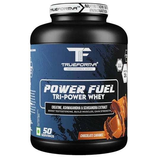 TRUEFORMA POWER FUEL WHEY PROTEIN WITH CREATINE & ASHWAGANDHA | 2Kg (50 Servings)