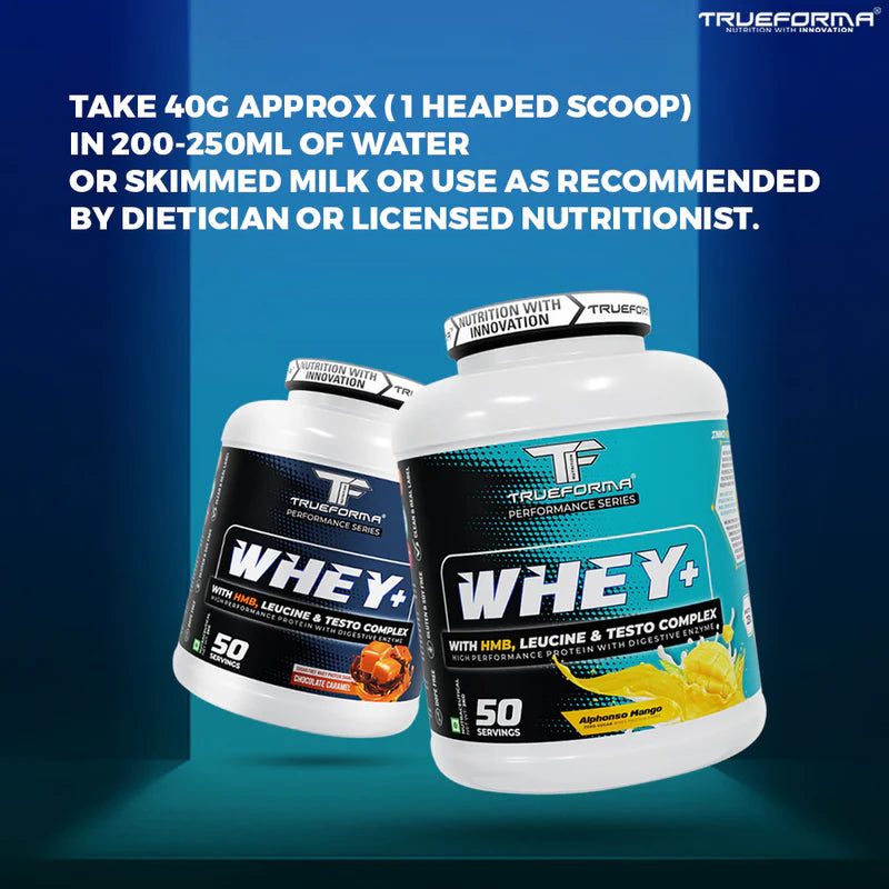 TRUEFORMA WHEY+ PROTEIN WITH HMB, LEUCINE, GINSENG & TRIBULUS | 2Kg (50 Servings)