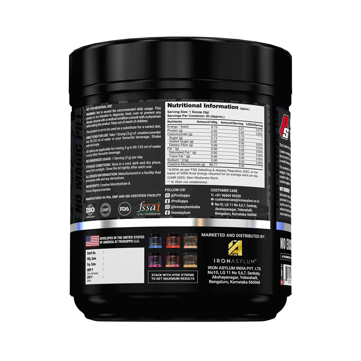 PROSUPPS CREATINE | 200g (67 Servings)