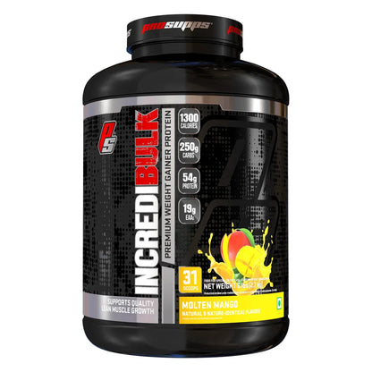 PRO SUPPS INCREDIBLE BULK WEIGHT GAINER | 2.7Kg (31 Servings)