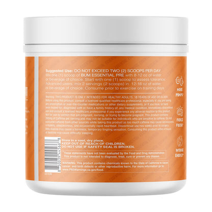 RAW NUTRITION ESSENTIAL PRE WORKOUT | 399g (30 Servings)