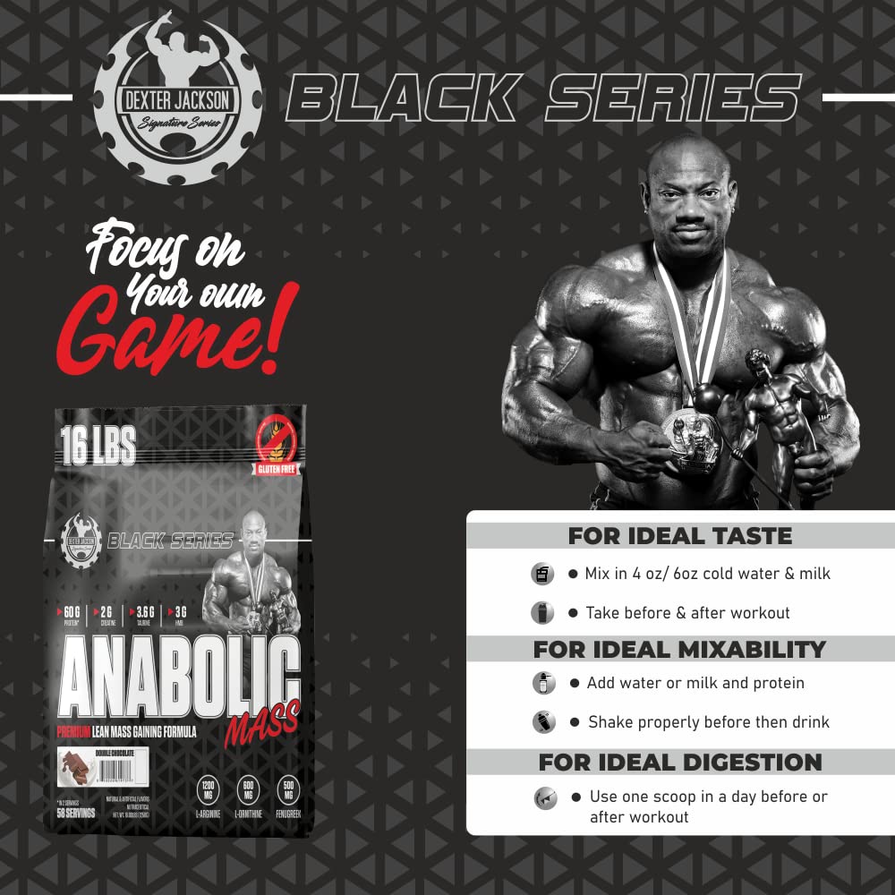 DEXTER JACKSON SIGNATURE BLACK SERIES ANABOLIC GAINER | 7.2Kg (58 Servings)