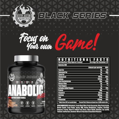 DEXTER JACKSON BLACK SERIES ANABOLIC MASS GAINER | 2.72Kg (22 Servings)