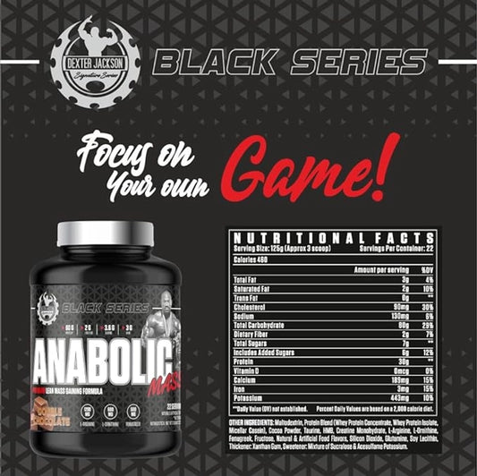 DEXTER JACKSON BLACK SERIES ANABOLIC MASS GAINER | 2.72Kg (22 Servings)
