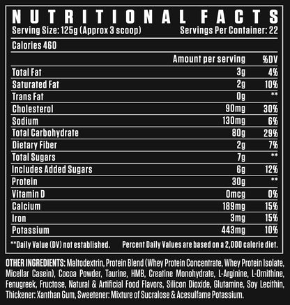 DEXTER JACKSON SIGNATURE BLACK SERIES ANABOLIC GAINER | 7.2Kg (58 Servings)