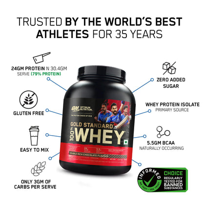 GOLD STANDARD 100% WHEY PROTEIN POWDER | 2.27Kg (74 Servings)