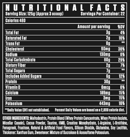 DEXTER JACKSON BLACK SERIES ANABOLIC MASS GAINER | 2.72Kg (22 Servings)