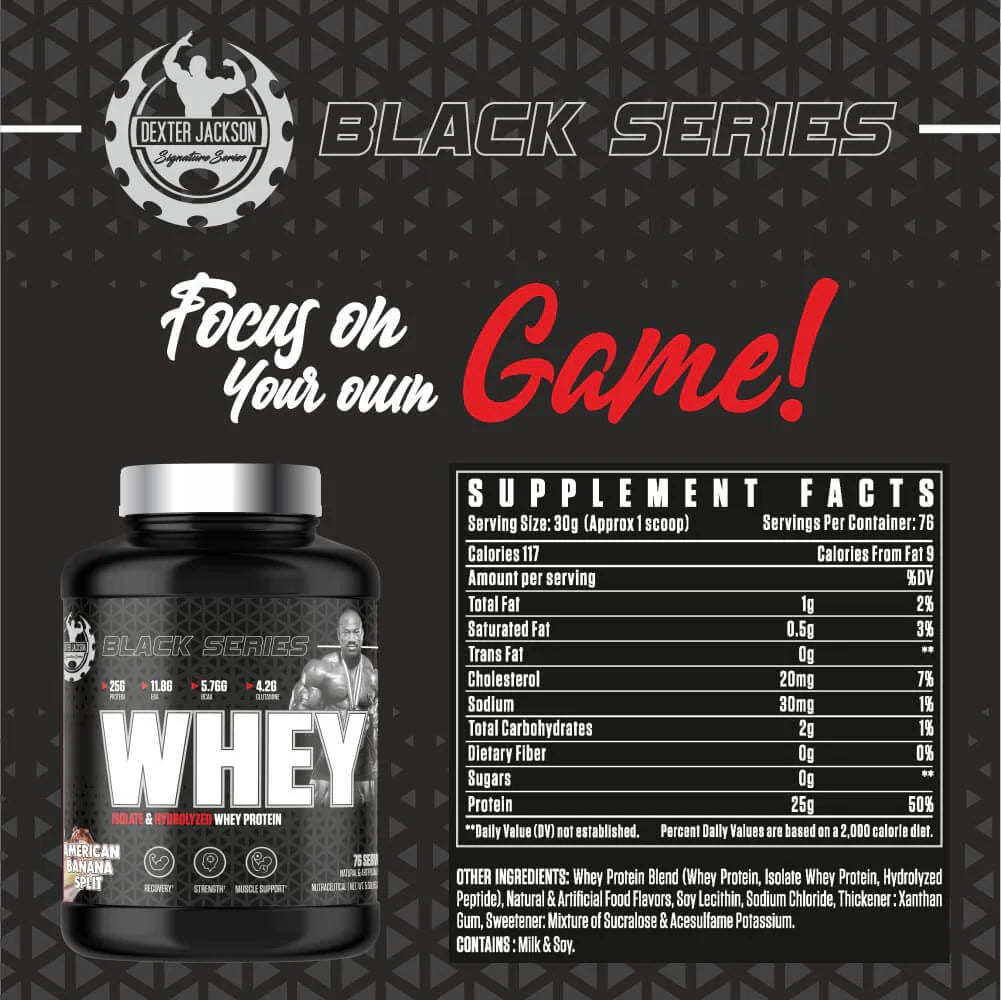 DEXTER JACKSON BLACK SERIES WHEY | 2.26Kg (76 Servings)