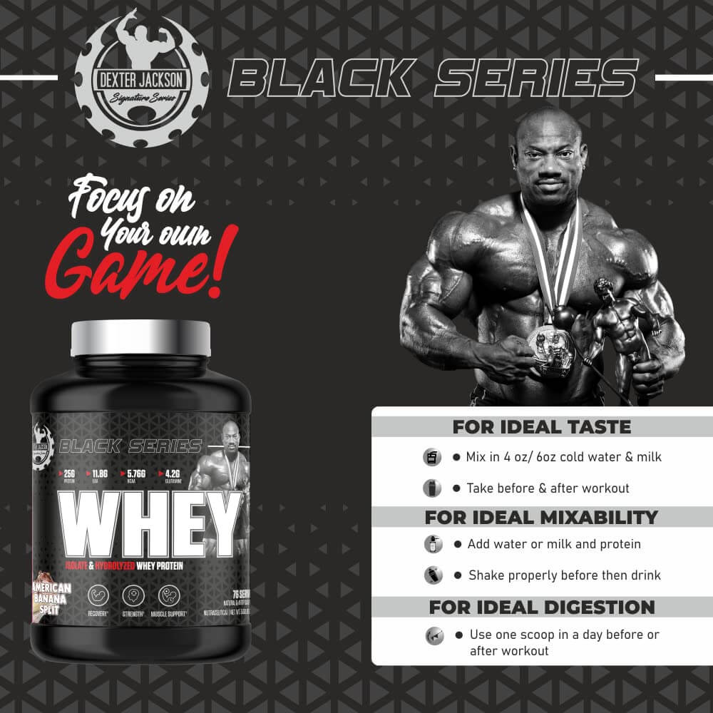 DEXTER JACKSON BLACK SERIES WHEY | 2.26Kg (76 Servings)