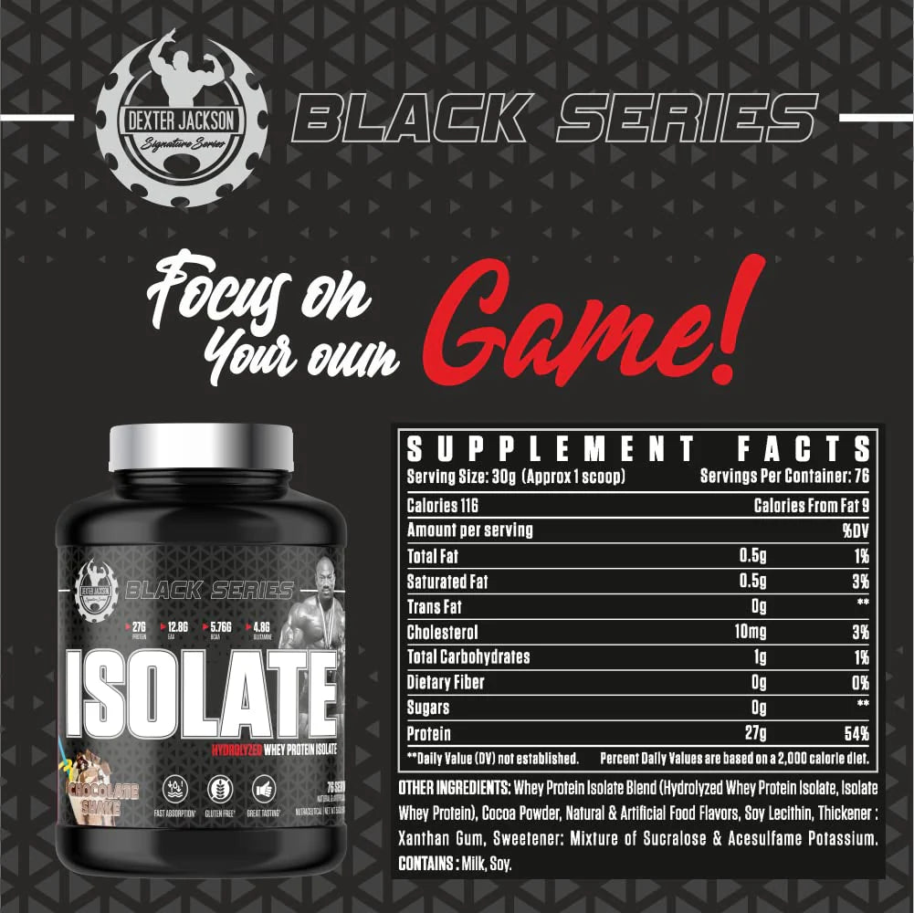 DEXTER JACKSON BLACK SERIES ISOLATE PROTEIN | 2.26Kg (76 Servings)