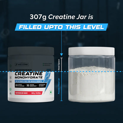 WELLCORE MONOHYDRATE CREATINE (307g, 83 Servings)