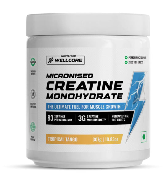 WELLCORE MONOHYDRATE CREATINE (307g, 83 Servings)