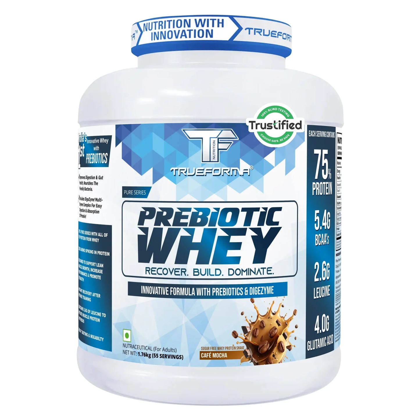 TRUEFORMA WHEY PROTEIN WITH PREBIOTICS & ENZYMES | 1.76Kg (55 Servings)