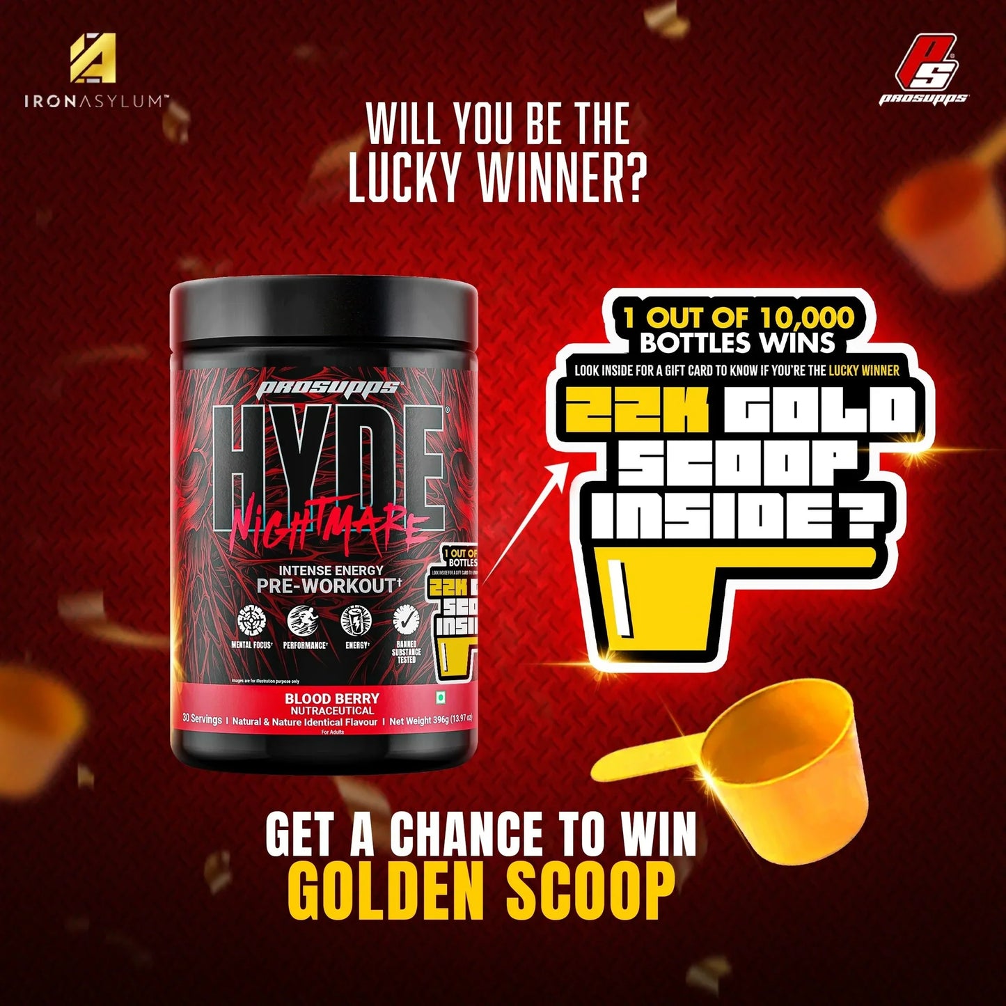 PROSUPPS HYDE NIGHTMARE PRE WORKOUT | 396g (30 Servings)