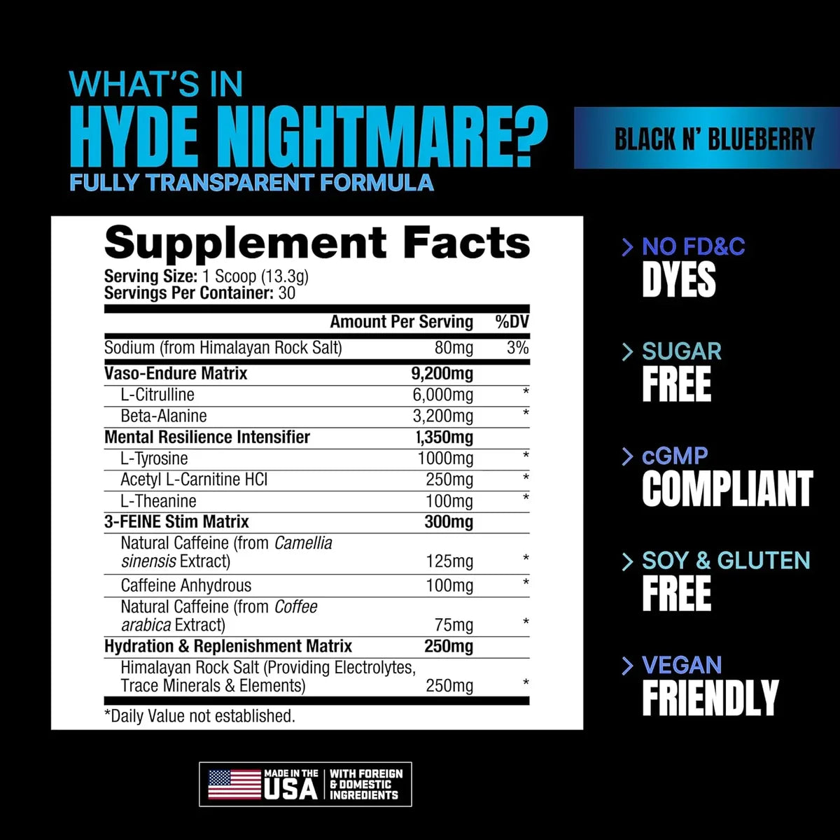 PROSUPPS HYDE NIGHTMARE PRE WORKOUT | 396g (30 Servings)