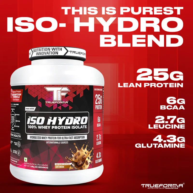 TRUEFORMA ISO HYDRO WHEY ISOLATE & HYDROLYSATE PROTEIN BLEND | 1.6Kg (50 Servings)