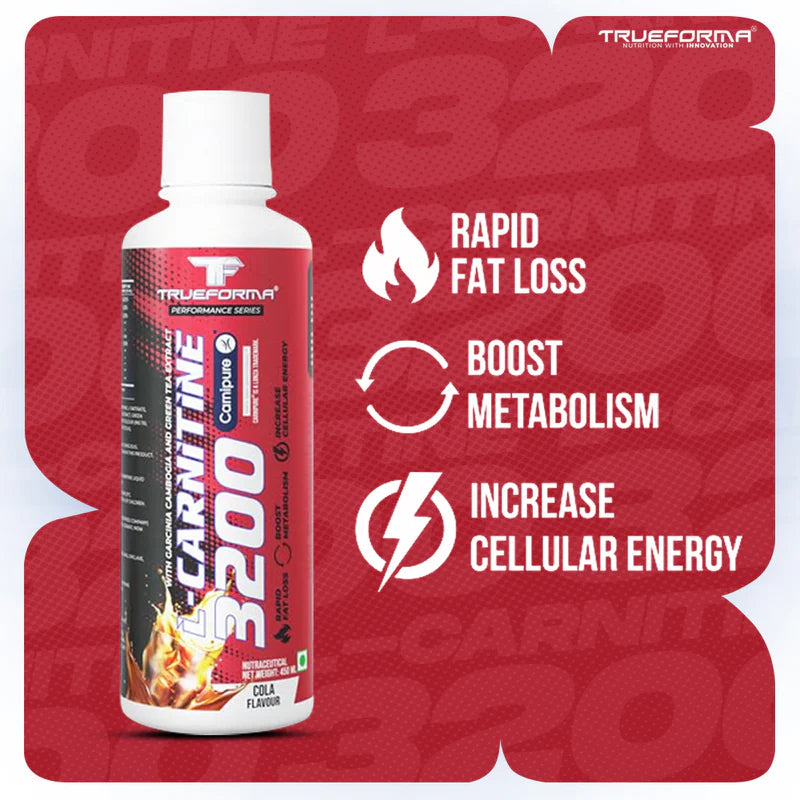 TRUEFORMA L-CARNITINE 3200 WITH CARNIPURE | 450ml (30 Servings)