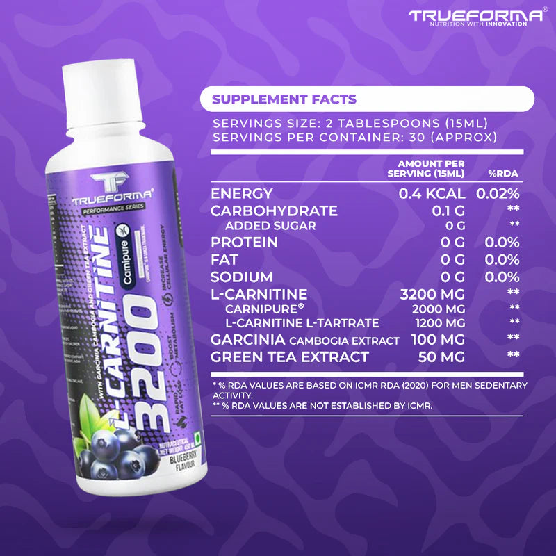 TRUEFORMA L-CARNITINE 3200 WITH CARNIPURE | 450ml (30 Servings)