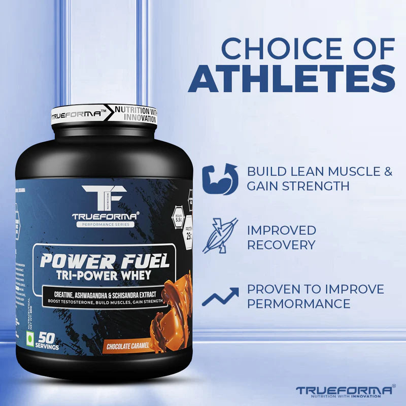 TRUEFORMA POWER FUEL WHEY PROTEIN WITH CREATINE & ASHWAGANDHA | 2Kg (50 Servings)