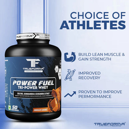 TRUEFORMA POWER FUEL WHEY PROTEIN WITH CREATINE & ASHWAGANDHA | 2Kg (50 Servings)