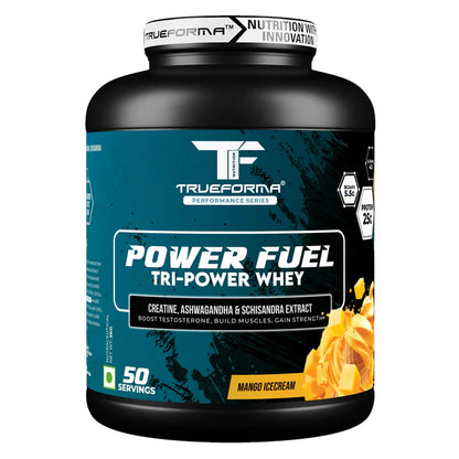 TRUEFORMA POWER FUEL WHEY PROTEIN WITH CREATINE & ASHWAGANDHA | 2Kg (50 Servings)