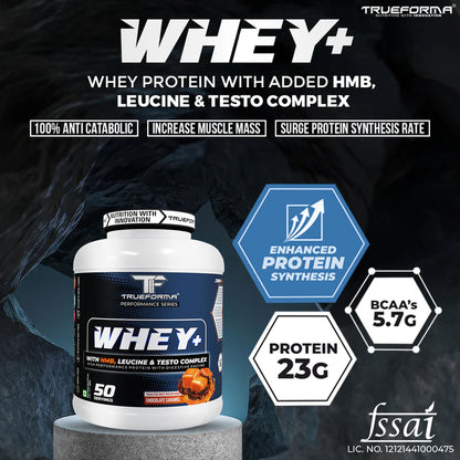 TRUEFORMA WHEY+ PROTEIN WITH HMB, LEUCINE, GINSENG & TRIBULUS | 2Kg (50 Servings)